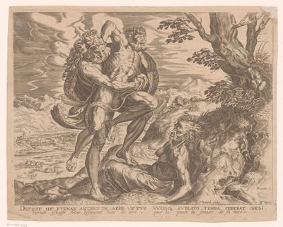 Herkül, Frans Floris'ten sonra Herkül'ün Antaeus İşçileri ile güreşiyor (dizi adı) by Charles David