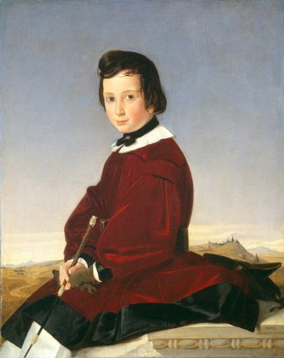 Genç Bir Binici Kadının Portresi by Charles David