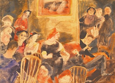 Toplumun İllüstrasyonu, 1919 (kağıt üzerinde wc ve kurşun kalem) by Charles Demuth