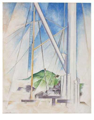 In the Key of Blue, c.1919 (gemide tempera ve kurşun kalem) by Charles Demuth