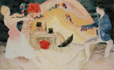 Dumb-bell ile hokkabazlar (kağıt üzerine sulu boya) by Charles Demuth