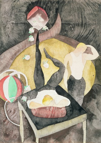 İki Acrobat Hokkabaz, 1916 (kağıt üzerinde wc) by Charles Demuth