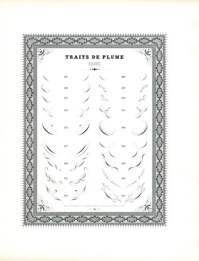 Kaligrafik Köşe Süsleri (baskı) by Charles Derriey