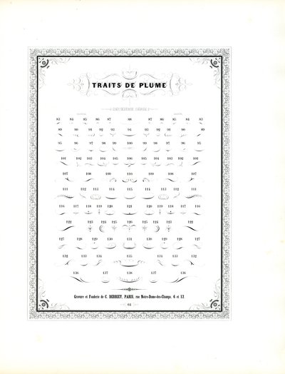 Kaligrafik Kalem İşaretleri - İkinci Seri (baskı) by Charles Derriey