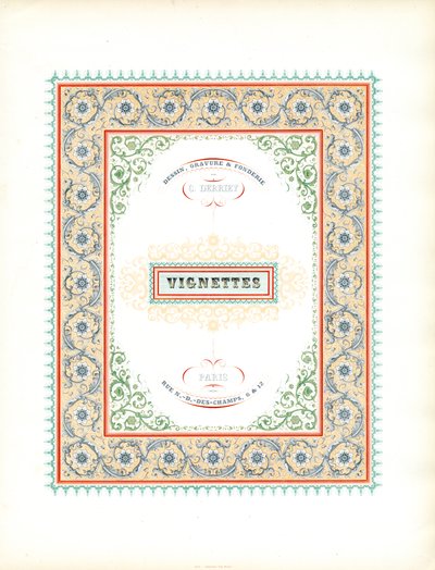 Vinyetler için Muhteşem Başlık Sayfası (baskı) by Charles Derriey