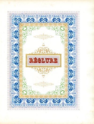 Polikrom Süslü Çerçeve ve Başlık Kalkanı (baskı) by Charles Derriey