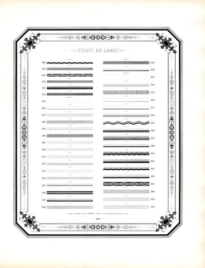 Tipografik Çizgi Öğeleri (baskı) by Charles Derriey