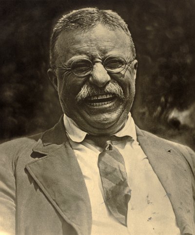 Theodore Roosevelt gülüyor, 1910 dolayları (s/b fotoğraf) by Charles Duprez