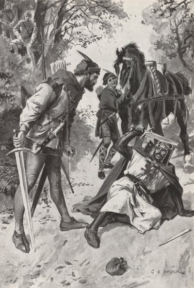 Robin Hood (taş) by Charles Edmund (after) Brock