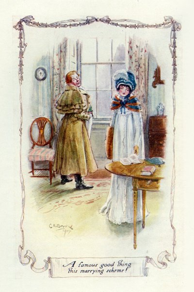 Ünlü bir iyi şey bu evlilik planı, 1907 (illüstrasyon) by Charles Edmund Brock