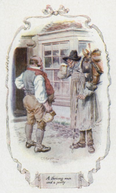 Başarılı bir adam ve şişman (renkli taş) by Charles Edmund Brock