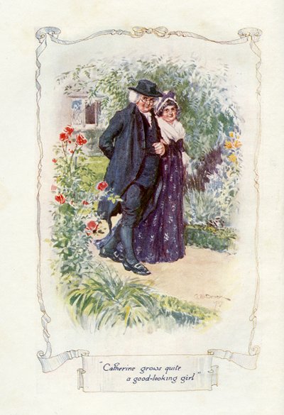 Catherine oldukça iyi görünen bir kız büyür, 1907 (illüstrasyon) by Charles Edmund Brock