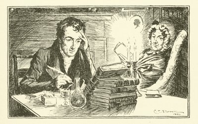 Charles Lamb, kız kardeşi Mary ile birlikte (gravür) by Charles Edmund Brock