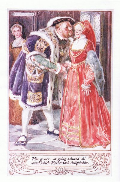 Gidişindeki zarafeti her yerde selamladı, bu da annenin çok hoşuna gitti. by Charles Edmund Brock