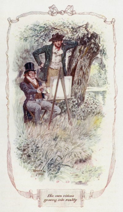 Gerçekliğe dönüşen kendi vizyonları (renkli taş) by Charles Edmund Brock