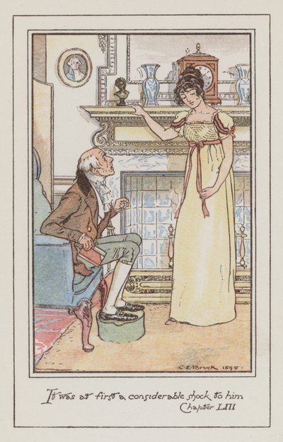 Jane Austen tarafından Emma için illüstrasyon (renkli taş) by Charles Edmund Brock