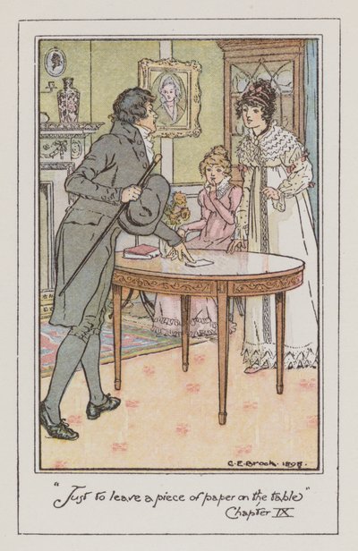 Jane Austen tarafından Emma için illüstrasyon (renkli taş) by Charles Edmund Brock