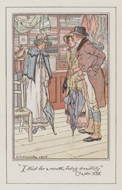 Jane Austen tarafından Emma için illüstrasyon (renkli taş) by Charles Edmund Brock