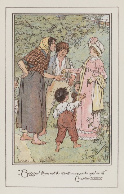 Jane Austen tarafından Emma için illüstrasyon (renkli taş) by Charles Edmund Brock