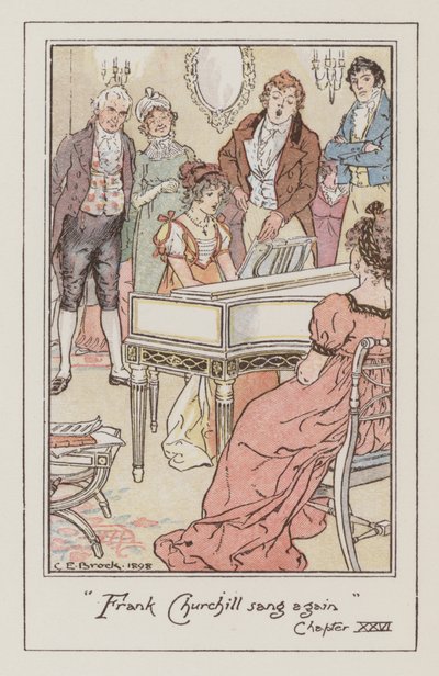 Jane Austen tarafından Emma için illüstrasyon (renkli taş) by Charles Edmund Brock