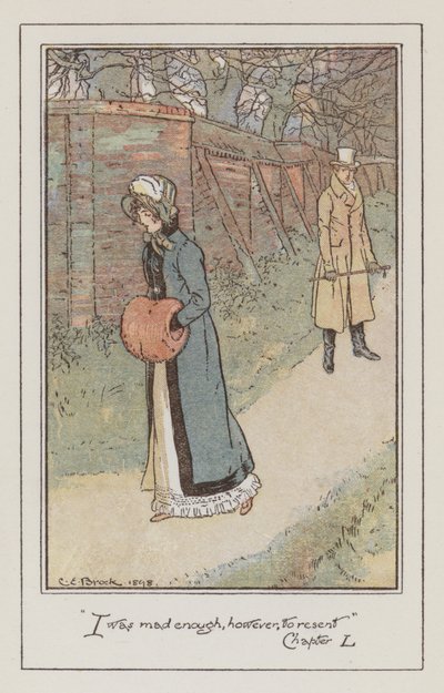 Jane Austen tarafından Emma için illüstrasyon (renkli taş) by Charles Edmund Brock