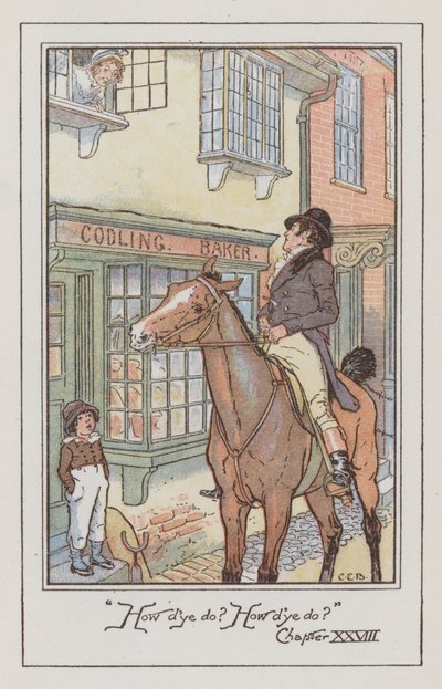 Jane Austen tarafından Emma için illüstrasyon (renkli taş) by Charles Edmund Brock