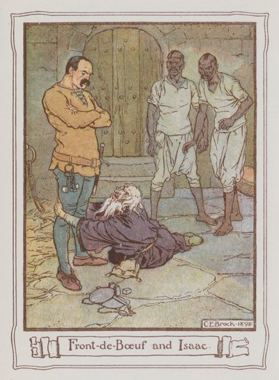Ivanhoe için Sir Walter Scott tarafından yapılan çizim (renkli taş) by Charles Edmund Brock