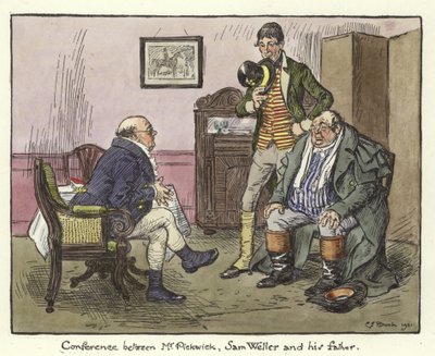 Pickwick Kağıtları için İllüstrasyon by Charles Edmund Brock
