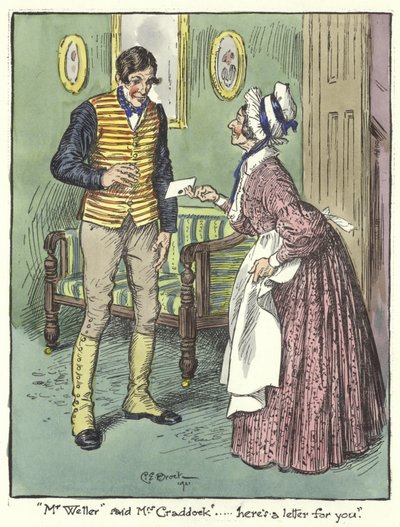 Pickwick Kağıtları için İllüstrasyon by Charles Edmund Brock