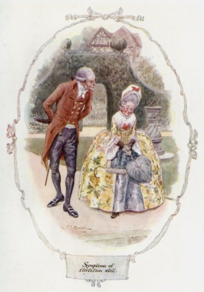 Hala flört belirtileri (renkli lito) by Charles Edmund Brock