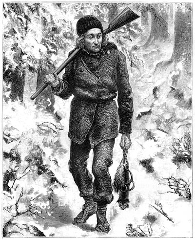 Kanadalı avcı, 19. yüzyıl. by Charles Edouard Delort