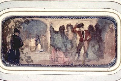 Bir İspanyol Sahnesi: Figürler ve Binalar by Charles Edward Conder