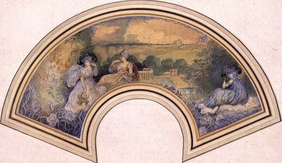Fan için tasarım, c.1893-98 by Charles Edward Conder