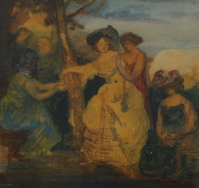 Falcı, 1890-1900 (kağıt üzerinde wc) by Charles Edward Conder