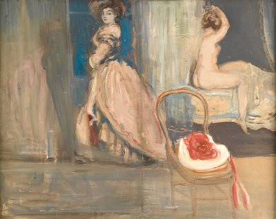 Kırmızı Beyaz Şapka by Charles Edward Conder