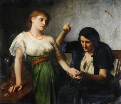 Falcı (tuval üzerine yağlı boya) by Charles Edward Halle