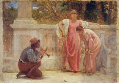 Yeşil Kertenkele, 1902 (gemide kurşun kalem ve yağ) by Charles Edward Perugini