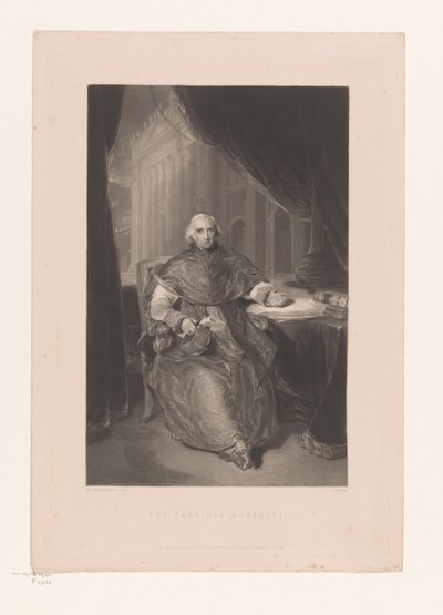 Portret van Ercole Consalvi Kardinal Gonsalvi (nesnedeki başlık) by Charles Edward Wagstaff
