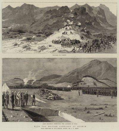 Suakim'deki İngiliz Garnizonu ile by Charles Edwin Fripp