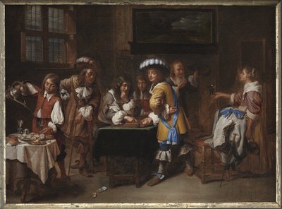 Trictrac Oyuncuları by Charles Emanuel Biset