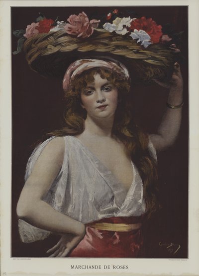 gül satıcısı by Charles Emile Auguste Carolus Duran
