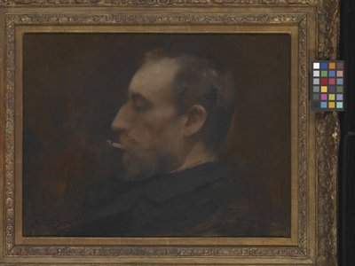 Bir Adamın Portresi (ahşap üzerine yağlıboya) by Charles Emile Auguste Carolus-Duran