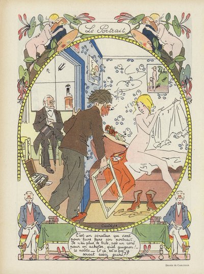 Portre. Le Rire için İllüstrasyon by Charles Emile Egli