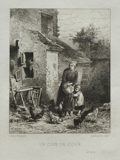 Avludan Bir Köşe by Charles Emile Jacque