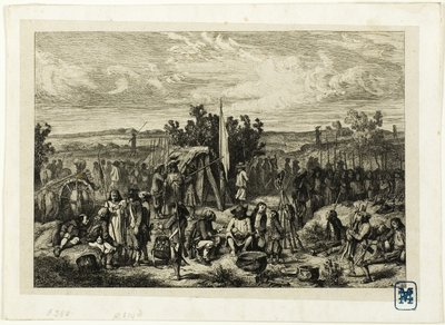 Kraliyetçi Bir Kamp by Charles Emile Jacque