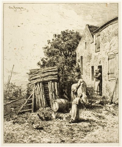 Rustik Bir Konut by Charles Emile Jacque