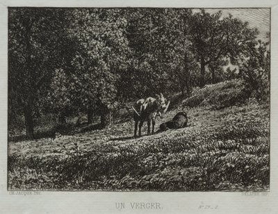 Meyve bahçesi by Charles Emile Jacque