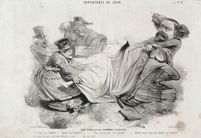 Günün Karikatürü: No. 78, Çok tartışılan genç bir bayan. by Charles Emile Jacque