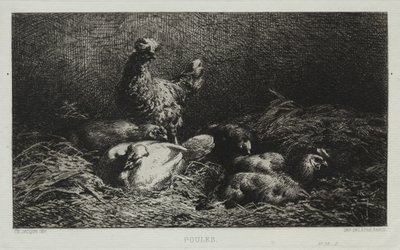 tavuklar by Charles Emile Jacque