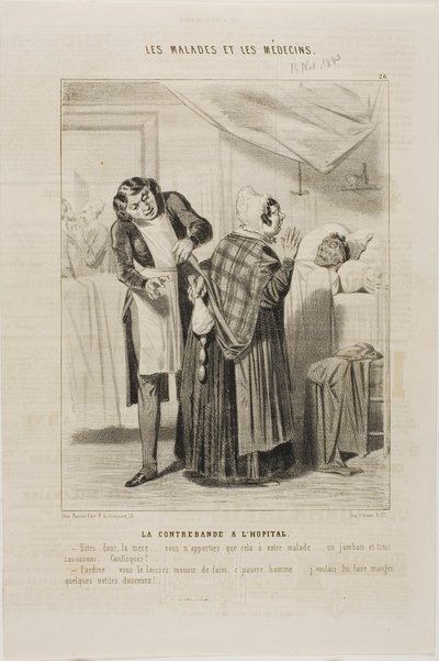 Hastanede Kaçak Eşya (levha 26) by Charles Emile Jacque